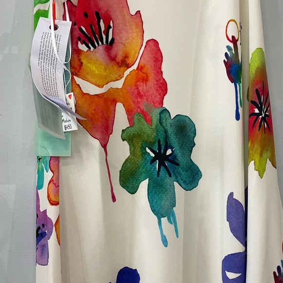 Off-White Floral-Print Sleeveless Dress - Picture 8 of 15